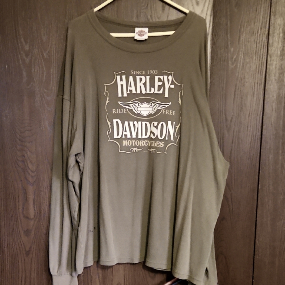 Harley-Davidson Khaki Long Sleeve Tee